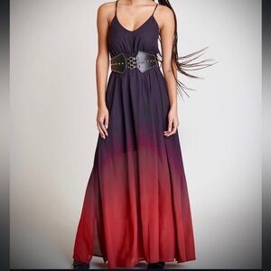 Midnight Hour Dipped in Blood Maxi Dress NWT